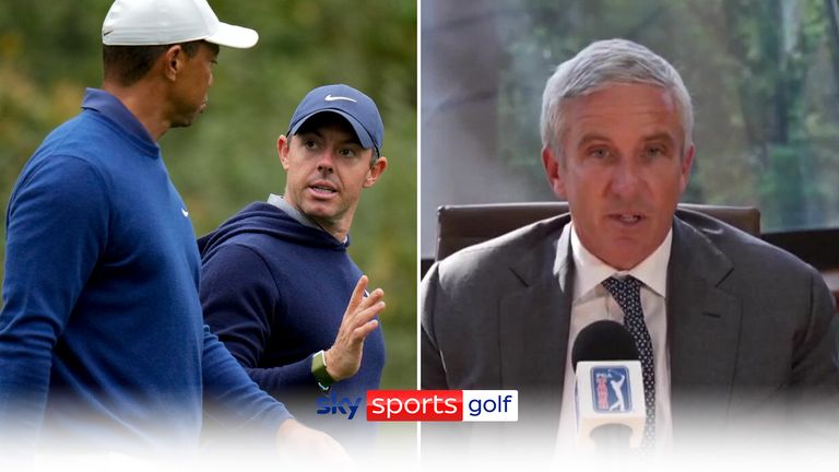 PGA Tour Commissioner Monahan explains why he didn't consult with Tiger Woods and Rory McIlroy before announcing the merger with LIV Golf