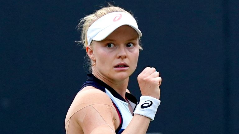 Harriet Dart reacts during her Women's Singles match against Jodie Burrage on day two of the Rothesay Classic Birmingham at Edgbaston Priory Club. Picture date: Tuesday June 20, 2023.