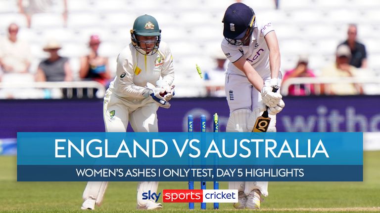 Women&#39;s Ashes Test match, day five highlights