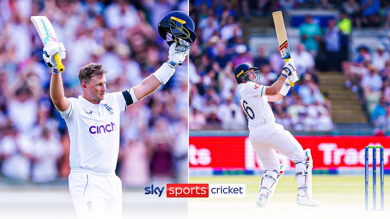 England&#39;s Joe Root scores 100 on the first day of the 2023 Ashes