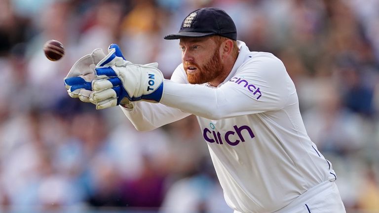 England v Australia - LV= Insurance Ashes Series 2023 - First Test - Day Five - Edgbaston
England wicket keeper Johnny Bairstow in action during day five of the first Ashes test match at Edgbaston, Birmingham. Picture date: Tuesday June 20, 2023.