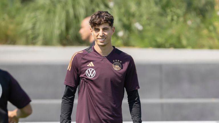 Kai Havertz in training for Germany