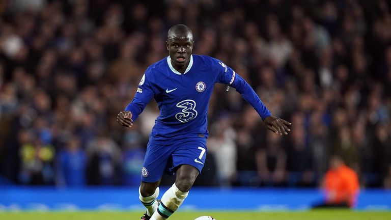 N'Golo Kante Chelsea saat pertandingan Premier League di Stamford Bridge, London.  Tanggal pengambilan gambar: Selasa 4 April 2023.