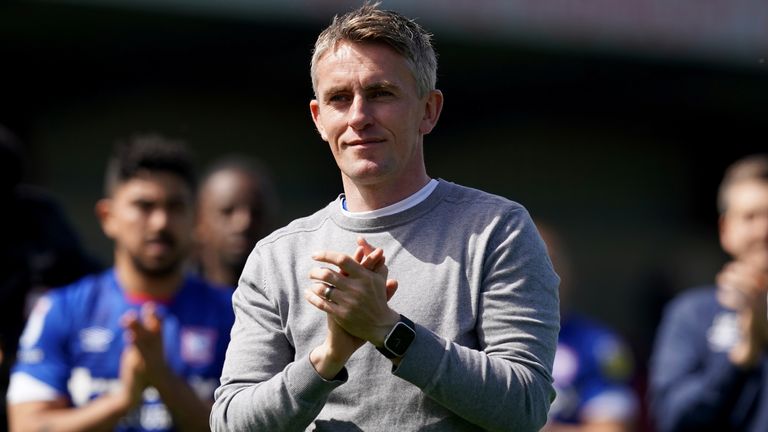 Kieran McKenna led Ipswich Town to automatic promotion from League One in his first full season as manager