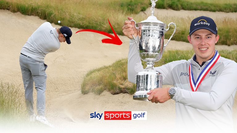 Fitzpatrick produced an incredible shot out of the bunker on the 72nd hole of the US Open at Brookline
