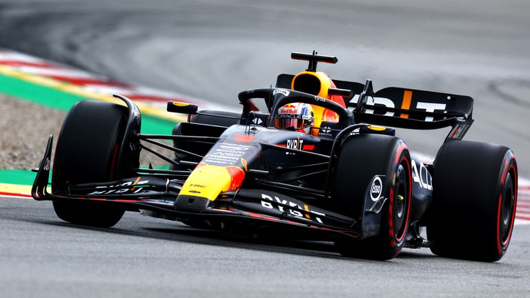 Max Verstappen completed a practice treble at the Spanish Grand Prix