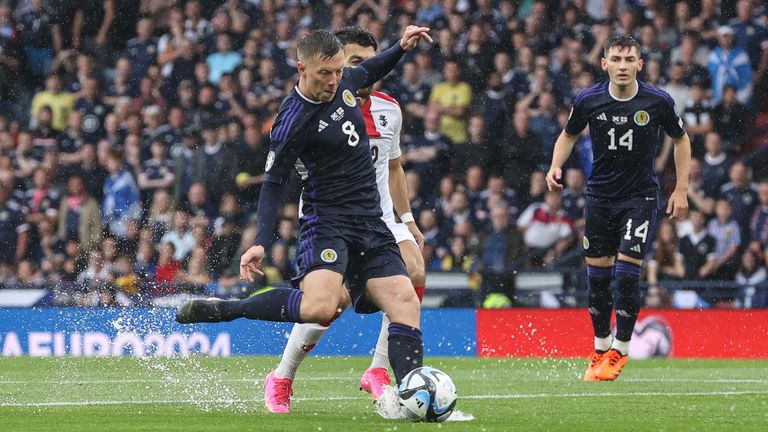 Callum McGregor&#39;s water-assisted goal gave Scotland the lead on five minutes