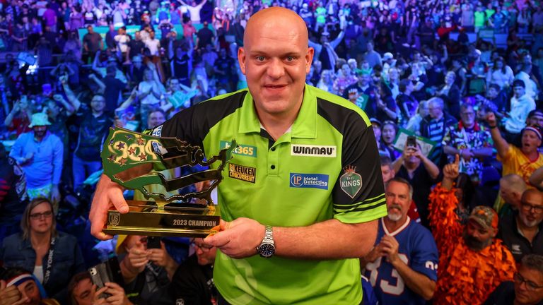 Michael van Gerwen clinched his second US Darts Masters title in New York on Saturday