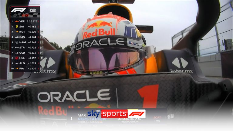 Max Verstappen secured pole once again in his Red Bull ahead of Ferrari's Carlos Sainz and McLaren's Lando Norris