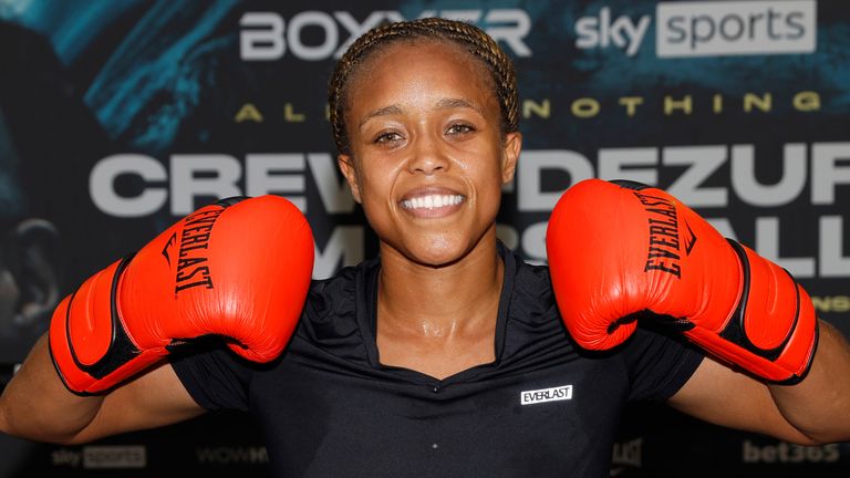 Natasha Jonas looks for her latest milestone against Kandi Wyatt (Image: Lawrence Lustig/Boxxer)