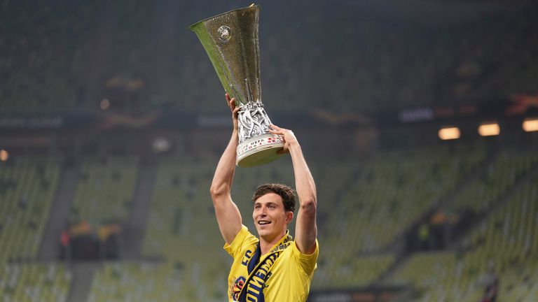 Pau Torres won the Europa League under Unai Emery as Villarreal beat Manchester United in the 2021 final