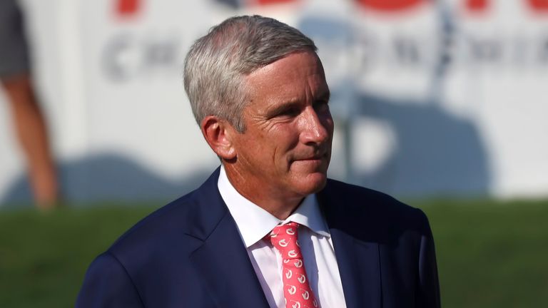 PGA Tour commissioner Jay Monahan released a memo to players confirming Rahm's suspension
