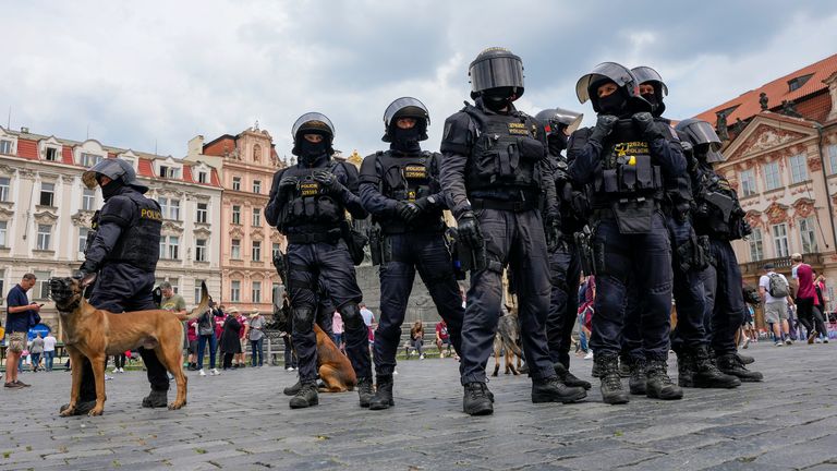 Czech police confirmed three people were injured 