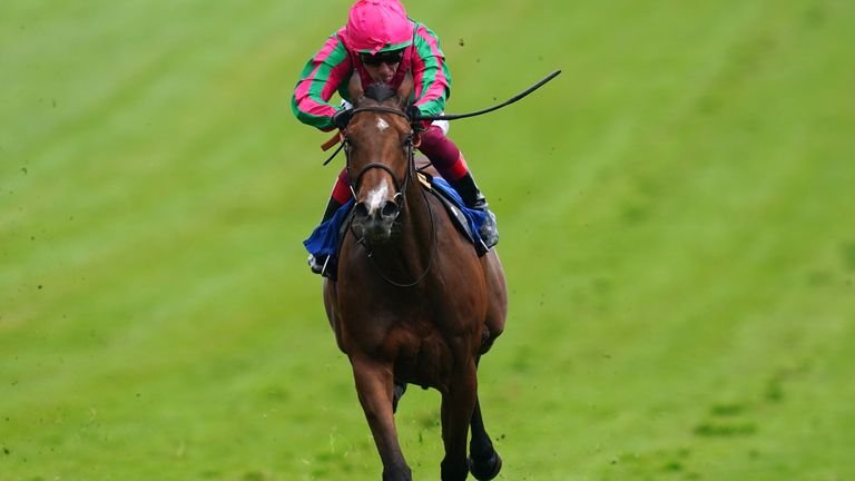 Prosperous Voyage and Frankie Dettori win the Princess Elizabeth Stakes at Epsom