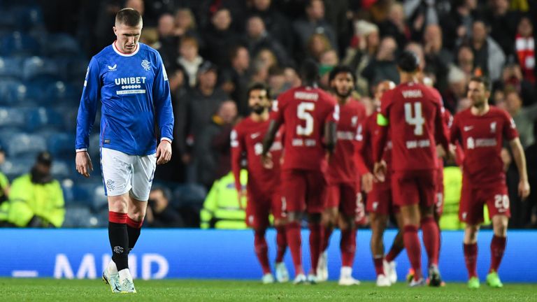 Rangers fell to a 7-1 defeat at home to Liverpool in the Champions League 