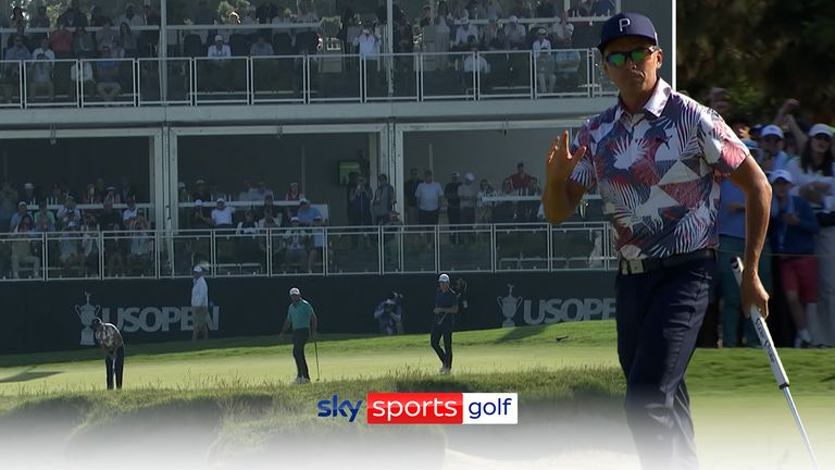 RICKIE FOWLER PUTT ON 12TH HOLE DURING SECOND ROUND US OPEN