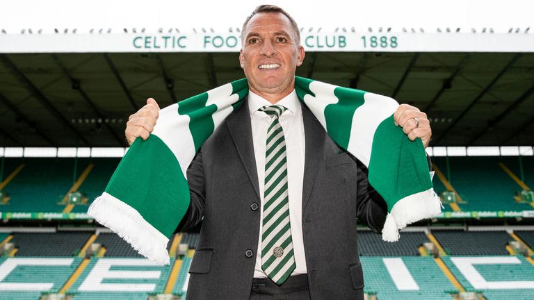 GLASGOW, SCOTLAND - JUNE 23: Brendan Rodgers is unveiled as the new Celtic manager at Celtic Park for the second time, on June 23, 2023, in Glasgow, Scotland. (Photo by Craig Williamson / SNS Group)