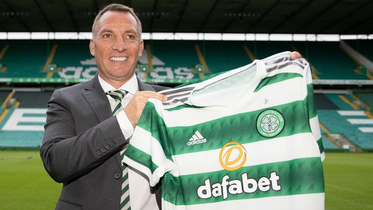 GLASGOW, SCOTLAND - JUNE 23: Brendan Rodgers is unveiled as the new Celtic manager at Celtic Park for the second time, on June 23, 2023, in Glasgow, Scotland. (Photo by Craig Williamson / SNS Group)