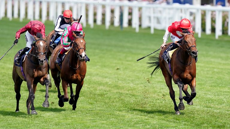 Rogue Millennium races away to win the Group Two Duke Of Cambridge Stakes