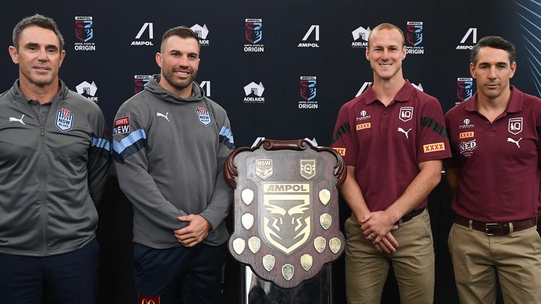 Brad Fittler and James Tedesco (both left) know New South Wales face a big challenge to keep the 2023 State of Origin series alive 