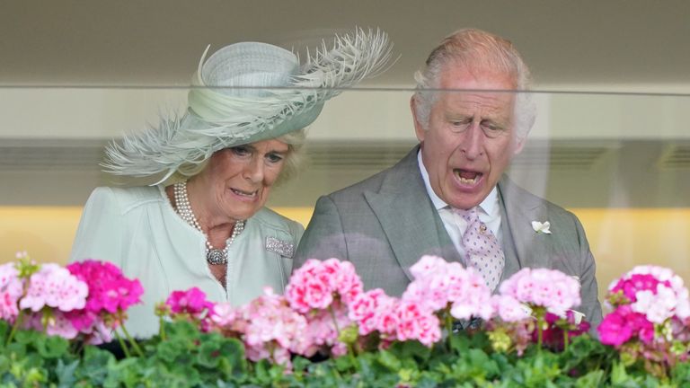 The King and The Queen celebrate Royal Ascot victory with Desert Hero