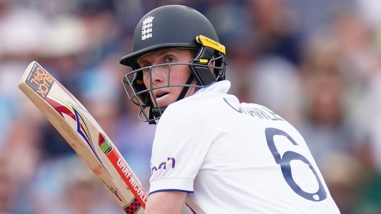 Zak Crawley bats during the first Ashes Test at Edgbaston (PA Images)