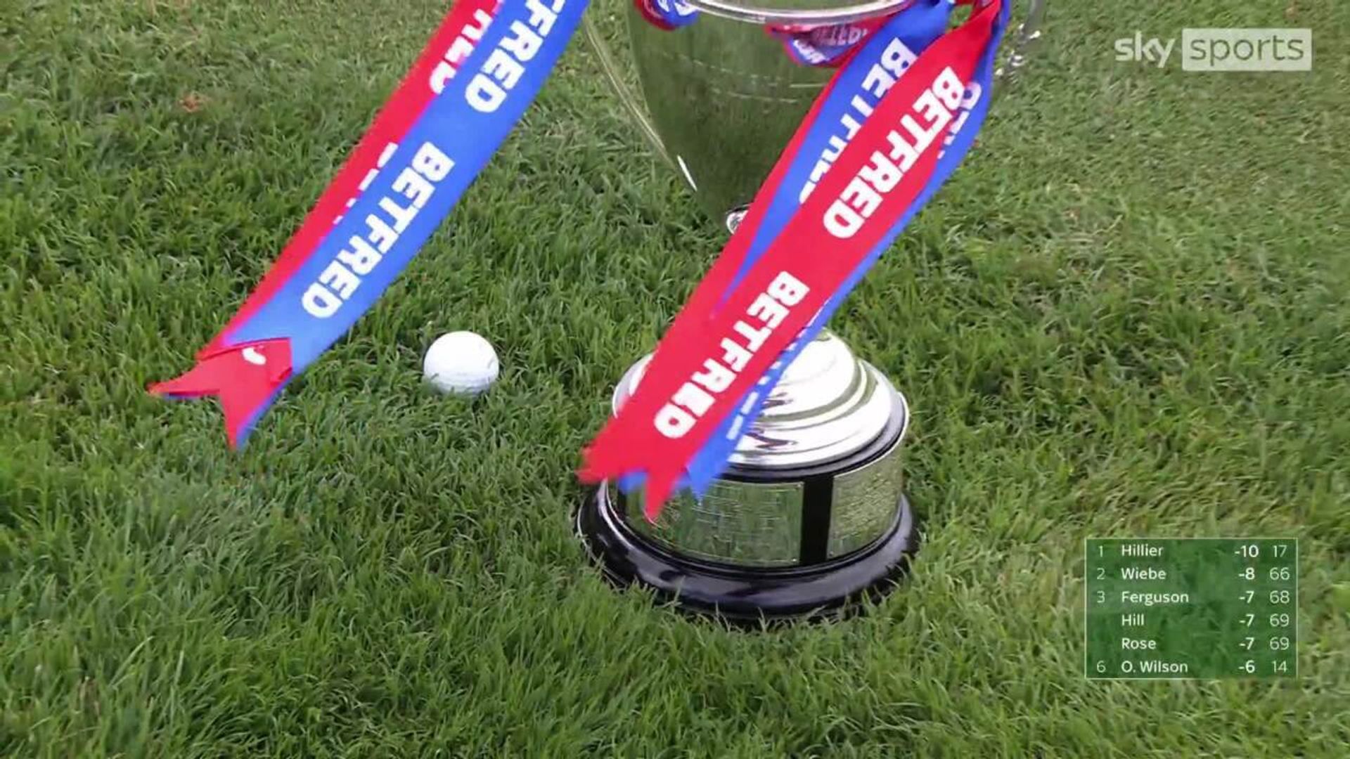 British Masters winner Hillier lands ball right next to trophy! | 'An omen, surely!'
