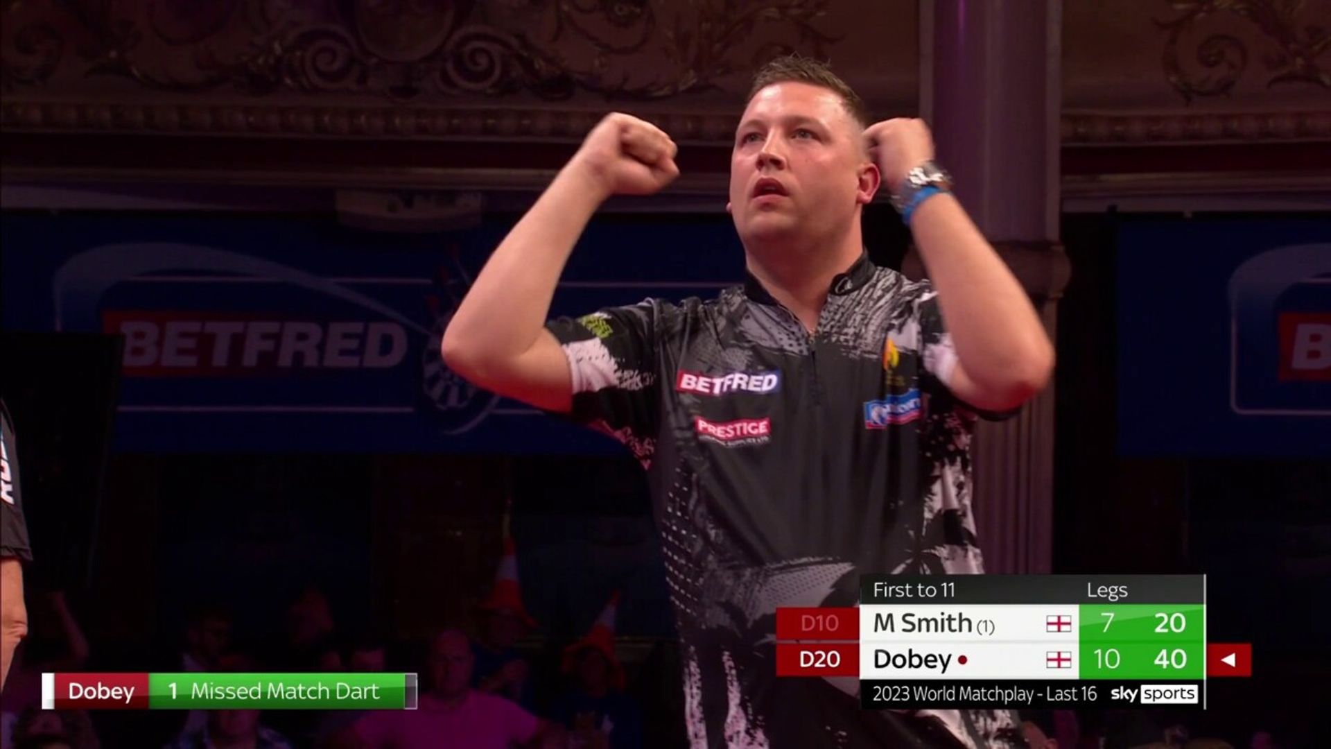 Dobey sends the World Champion out of the World Matchplay