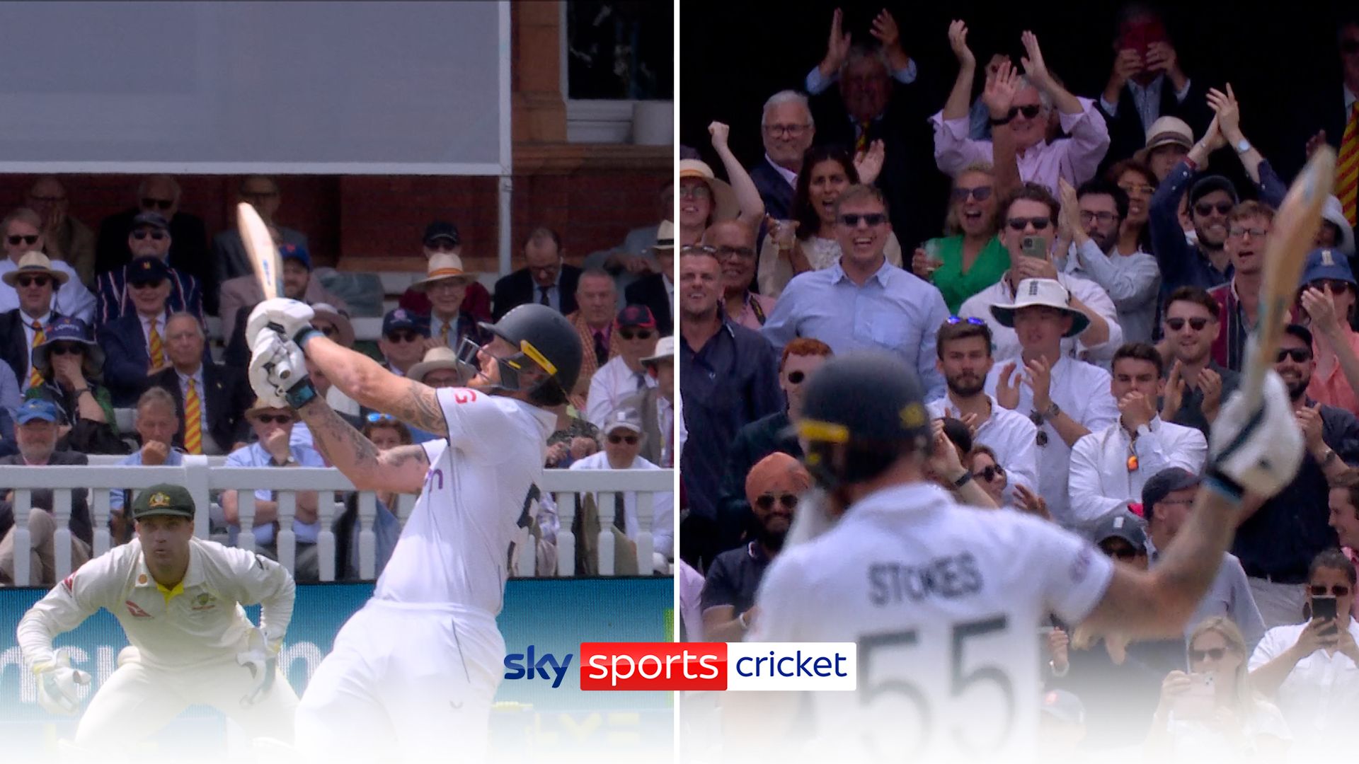 Stokes smashes three consecutive sixes to reach century