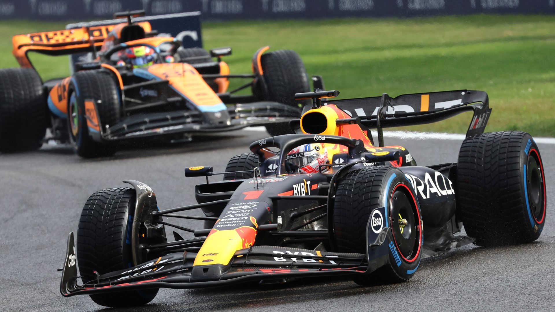Verstappen overcomes chaotic start to beat Piastri in wet Spa Sprint