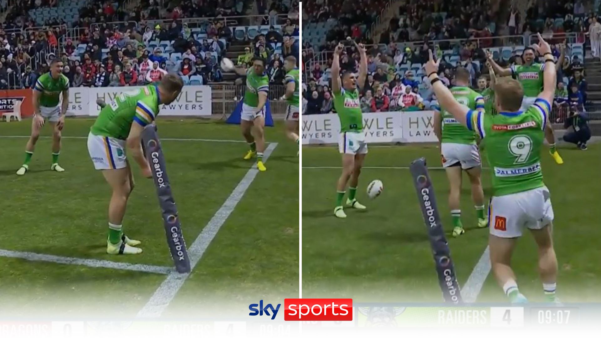 Bairstow's controversial dismissal mocked by NRL players in try celebration!
