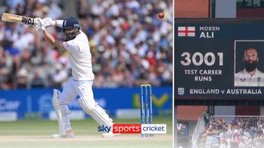 Moeen passes 3,000 Test runs with back-to-back fours