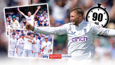 The Ashes: All 9 wickets from day two in 90 seconds!