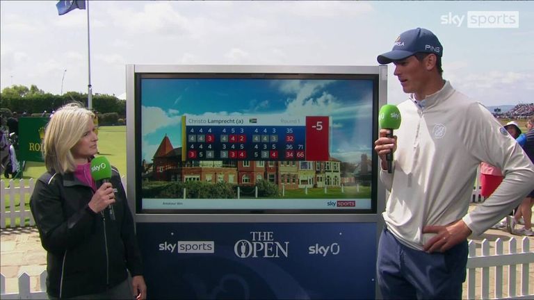 South African amateur Christo Lamprecht spoke to Sky Sports after shooting an impressive five-under par 66 in the first round of the Open Championship at Royal Liverpool