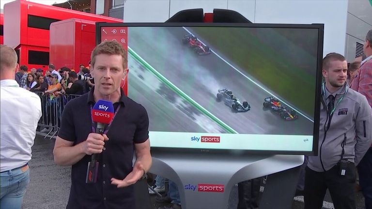 Sky Sports' Anthony Davidson analyses the collision between Sergio Perez and Lewis Hamilton.  