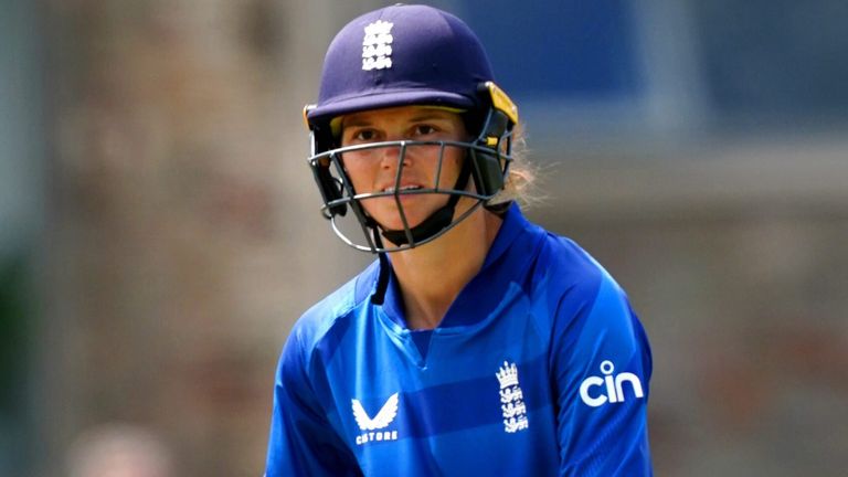 England's Amy Jones during the first ODI of the Women's Ashes Series in Bristol