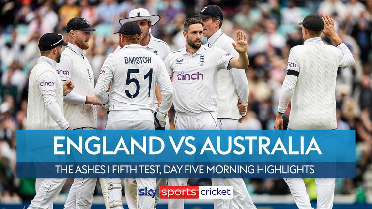 The best of the action from the morning session on day five of the fifth Ashes Test.