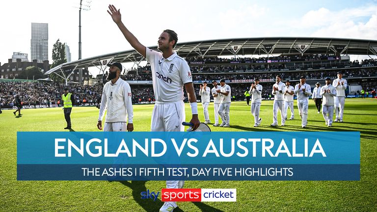 The best of the action from The Kia Oval as Stuart Broad takes the final wicket to draw the Ashes series.