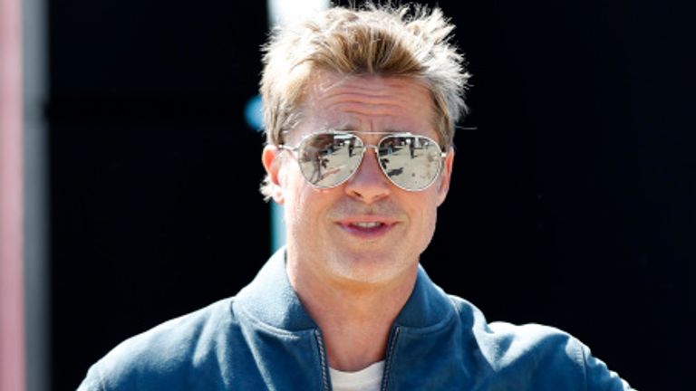 Brad Pitt in Silverstone pit lane as F1 gears up for Hollywood