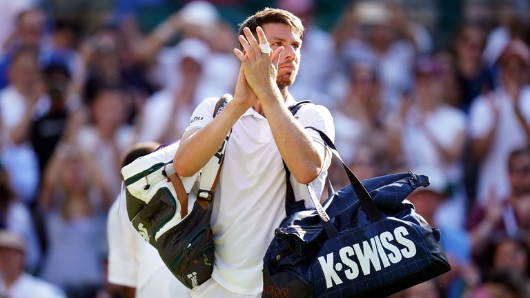 Cameron Norrie leaves the court after his defeat to Christopher Eubanks on day five of the 2023 Wimbledon Championships at the All England Lawn Tennis and Croquet Club in Wimbledon. Picture date: Friday July 7, 2023.