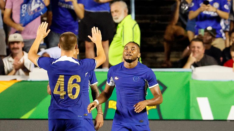 Christopher Nkunku was on target on his first Chelsea appearance in the USA
