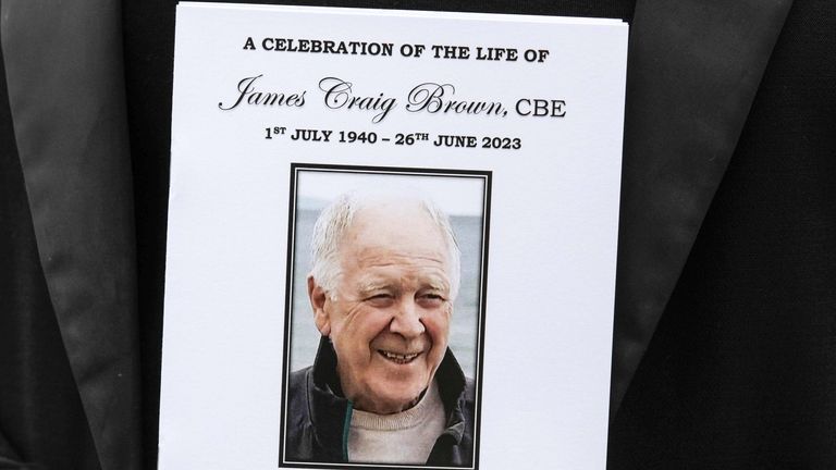AYR, SCOTLAND - JULY 25: The order of service during the remembrance service for former Scotland manager Craig Brown at Ayr Racecourse, on July 25, 2023, in Ayr, Scotland. (Photo by Alan Harvey / SNS Group)