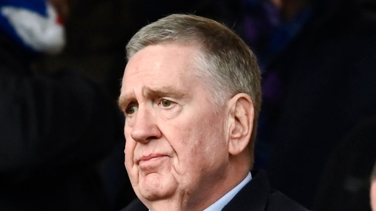 GLASGOW, SCOTLAND - APRIL 15: Former Rangers chairman Douglas Park during a cinch Premiership match between Rangers and St Mirren at Ibrox Stadium, on April 15, in Glasgow, Scotland.  (Photo by Rob Casey / SNS Group)