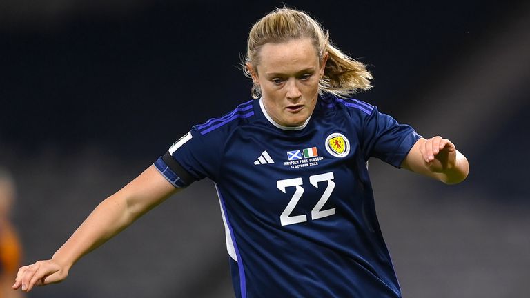 Erin Cuthbert was on the scoresheet in Scotland's win