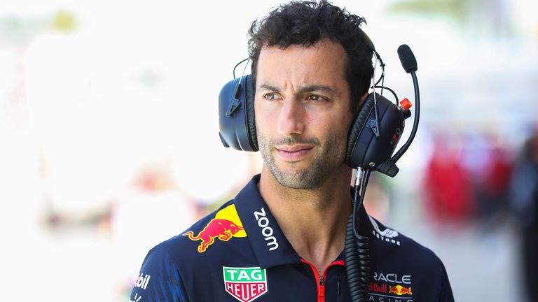 Daniel Ricciardo is driving the RB19 at Silverstone in a Pirelli tyre test