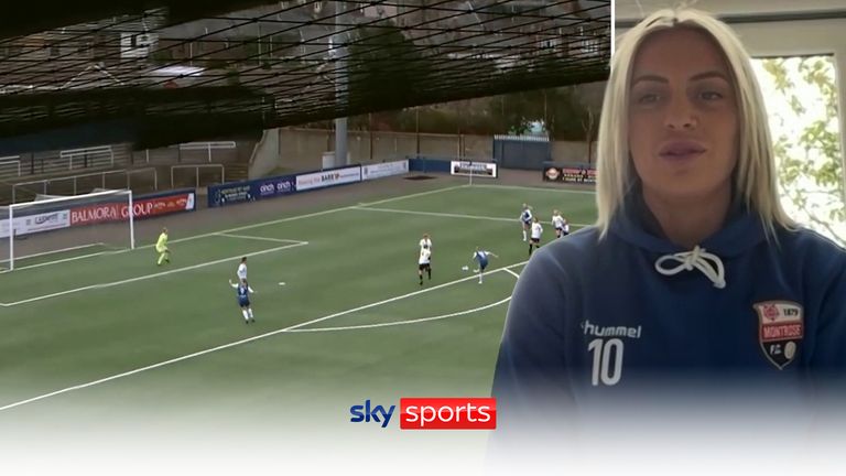 Montrose Charlotte Gammie shares the story behind the Scottish Women's League Two goal of the season and what promotion means to the club.