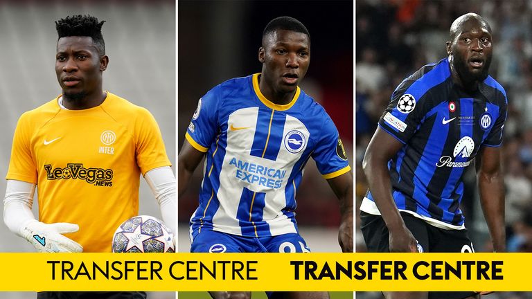 The latest transfer news including updates on potential moves for Andre Onana, Moises Caicedo and Romelu Lukaku.