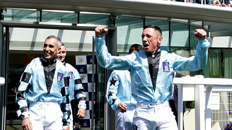 Frankie Dettori leads out team Europe at last year's Shergar Cup