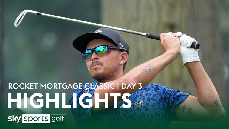 Highlights of round three of the Rocket Mortgage Classic tournament in Detroit, Michigan.