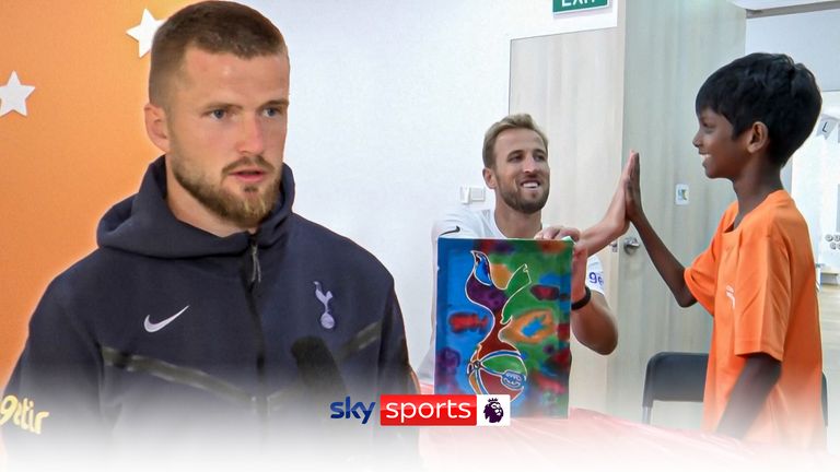 Tottenham Hotspurs players visited the Children's Wishing Well, a charity organisation in Singapore